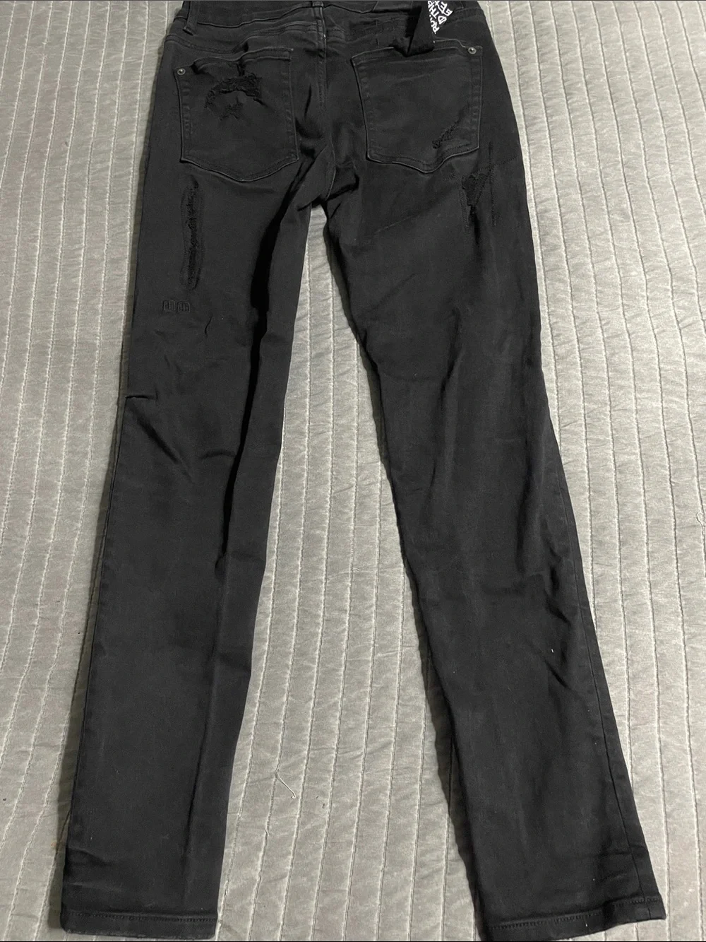 Men’s Ksubi Black Distressed Slim Jeans